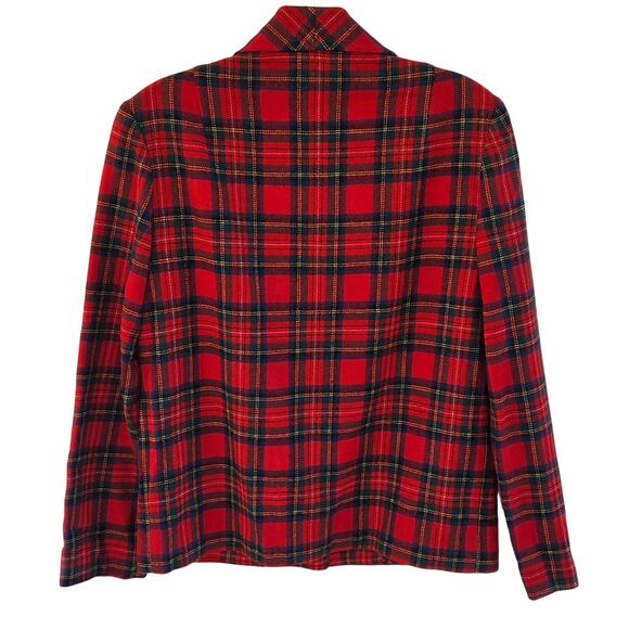 Vintage 70s Pendleton Tartan Wool Blazer – Size 10 – Modern Equestrian It-Girl - Picture 9 of 14